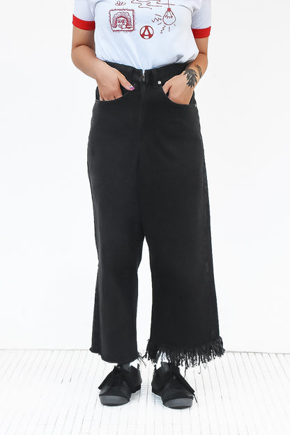 circa make fringe denim Short Leg pants