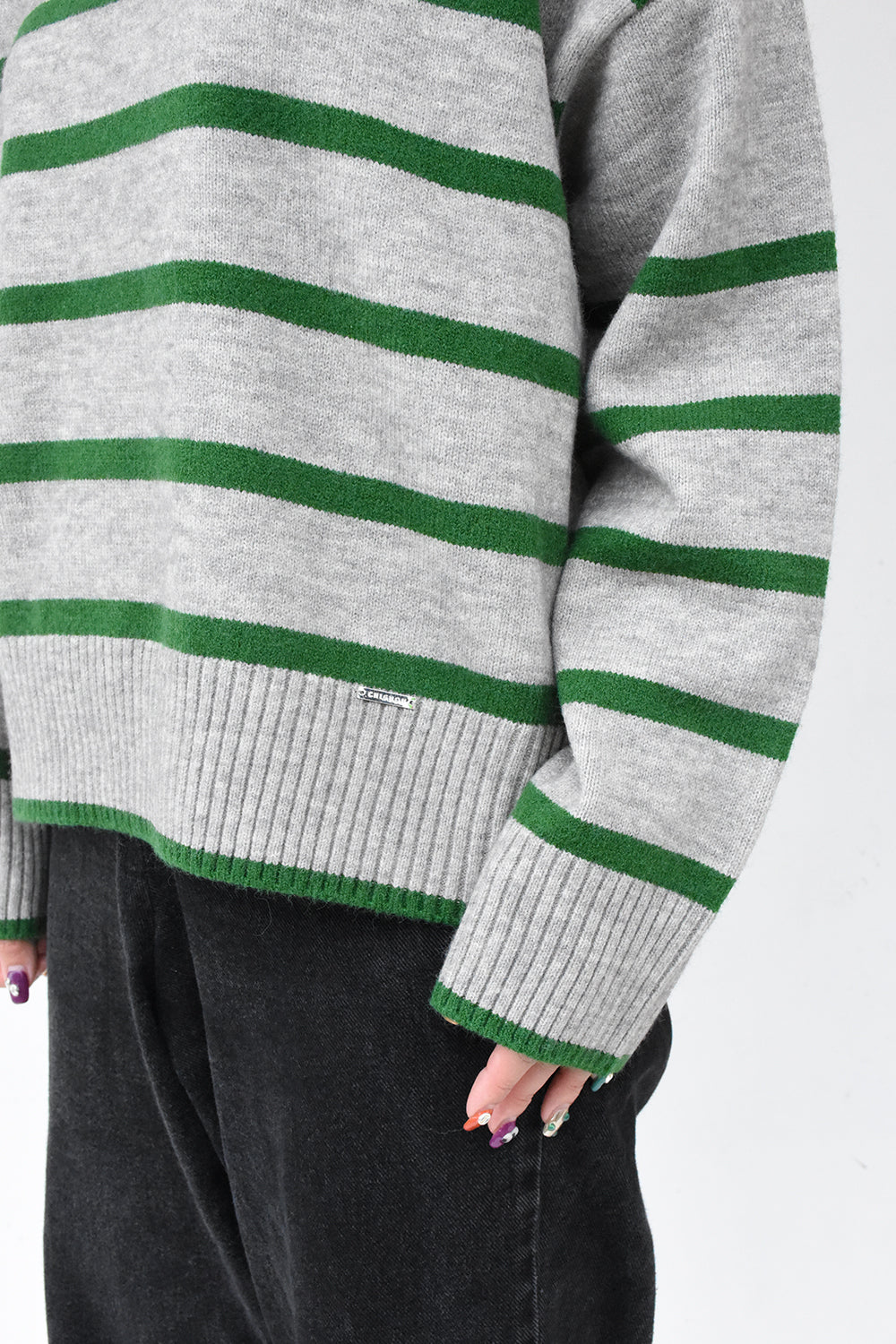 Border Knit Pullover