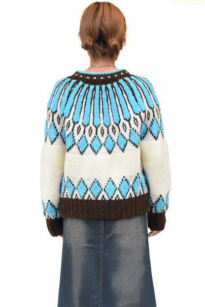 Terry Ethnic Alpaca Wool Cardigan