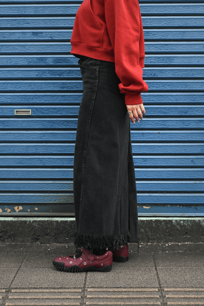 circa make long denim skirt