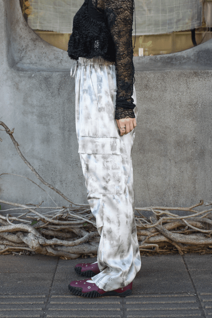 High waisted washed pants