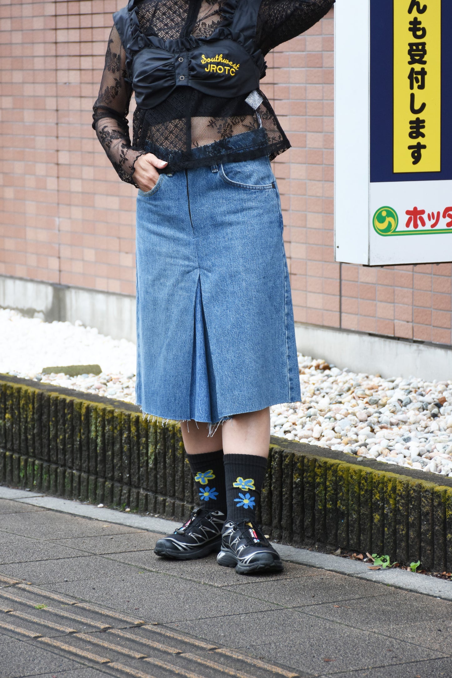 circa make denim half pants