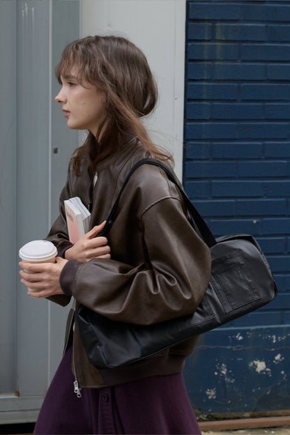 Glossy Grid Duffl S Bag