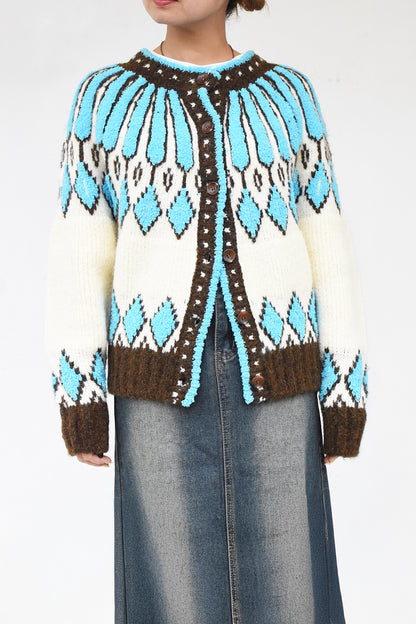 Terry Ethnic Alpaca Wool Cardigan