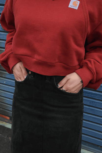 circa make long denim skirt