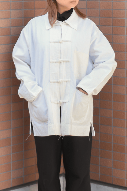 Antique 40's French linen Chinese jacket/A