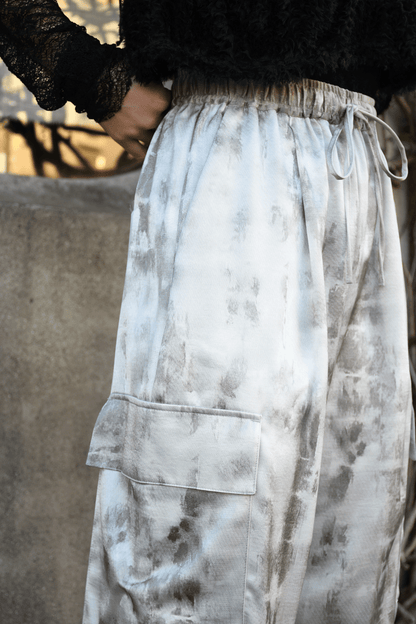 High waisted washed pants