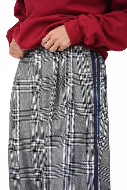 Check Double Line Wide Pants