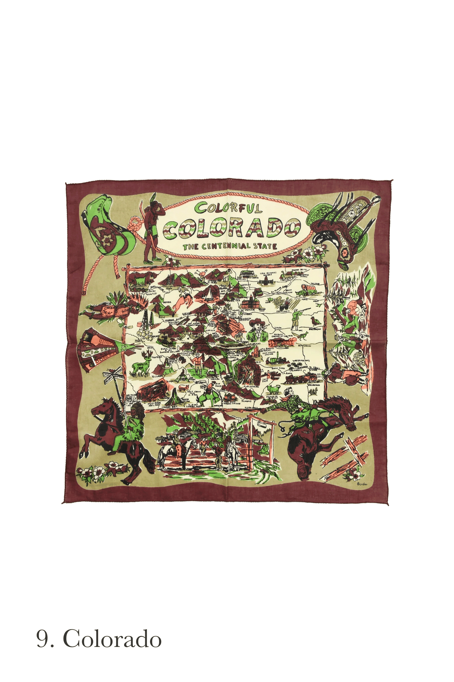 Map print bandana