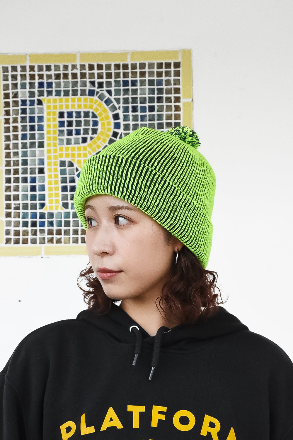 STRIPE PON BEANIE