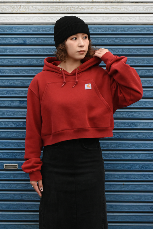 Vintage Remake US Men's Carhartt Crop top Hoodie #5