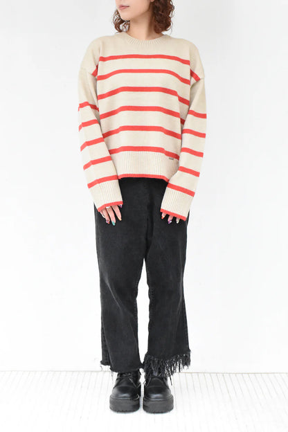 Border Knit Pullover