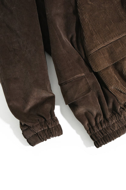 circa make mouton collor wide Corduroy blouson