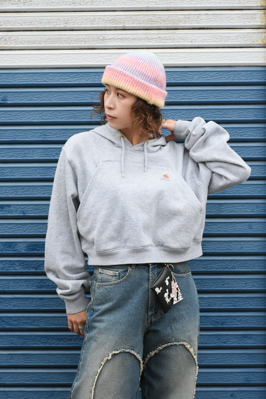 Vintage Remake US Men's Carhartt Crop top Hoodie #3