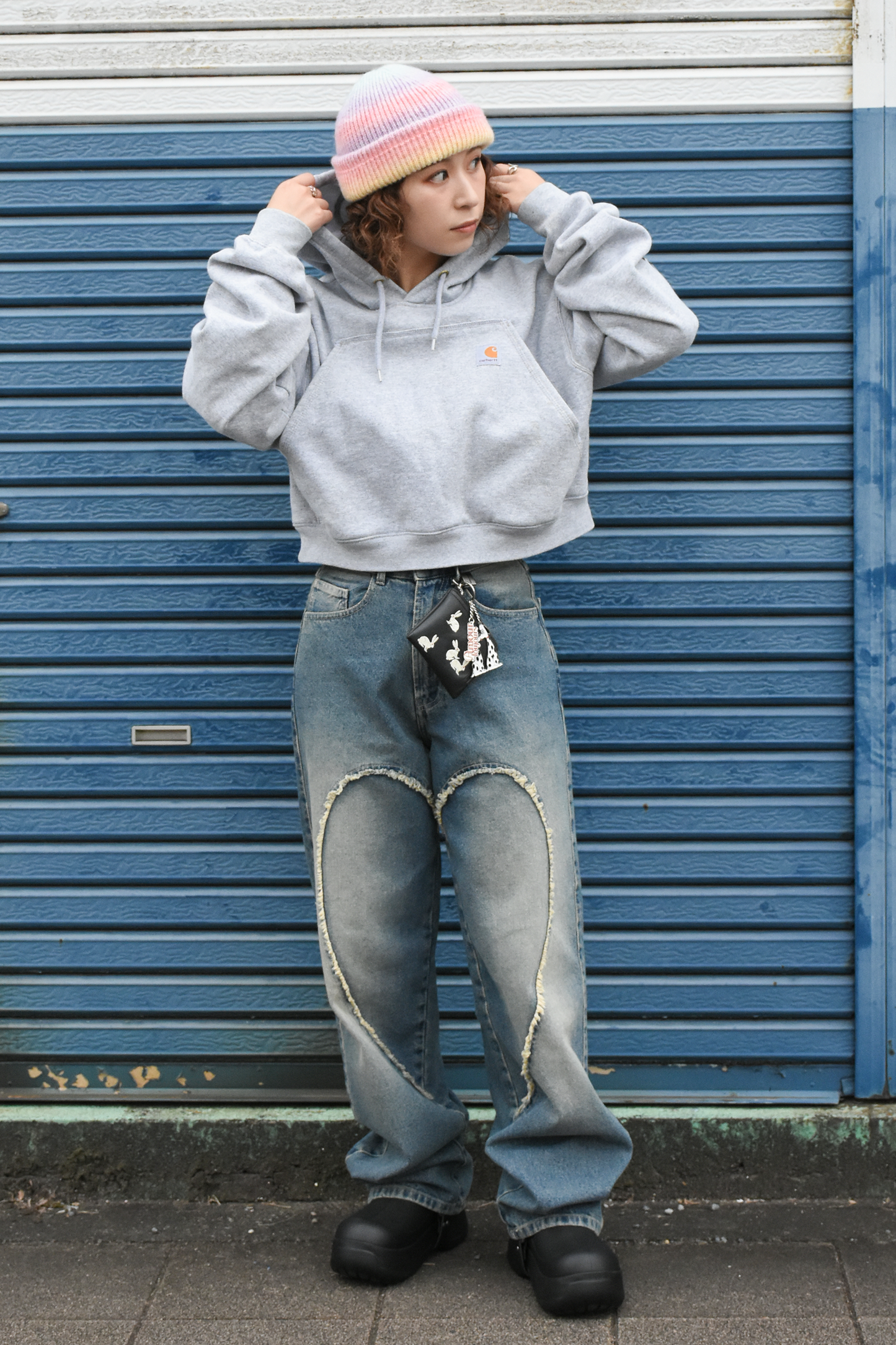 Vintage Remake US Men's Crop top Hoodie #3