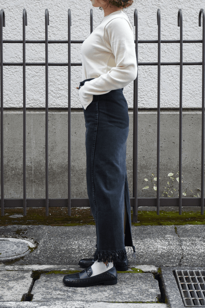 circa make long denim skirt