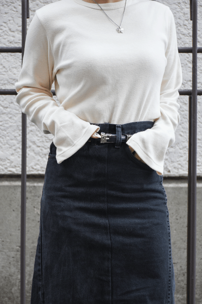 circa make long denim skirt