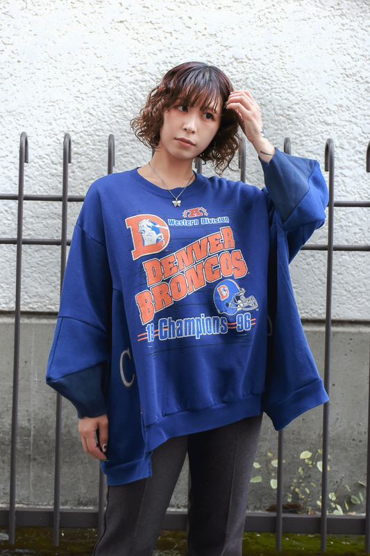 circa make wide print sweat top