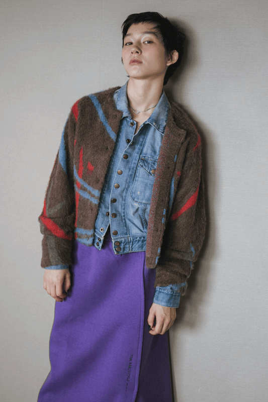 Klee Lacquard knit cardigan