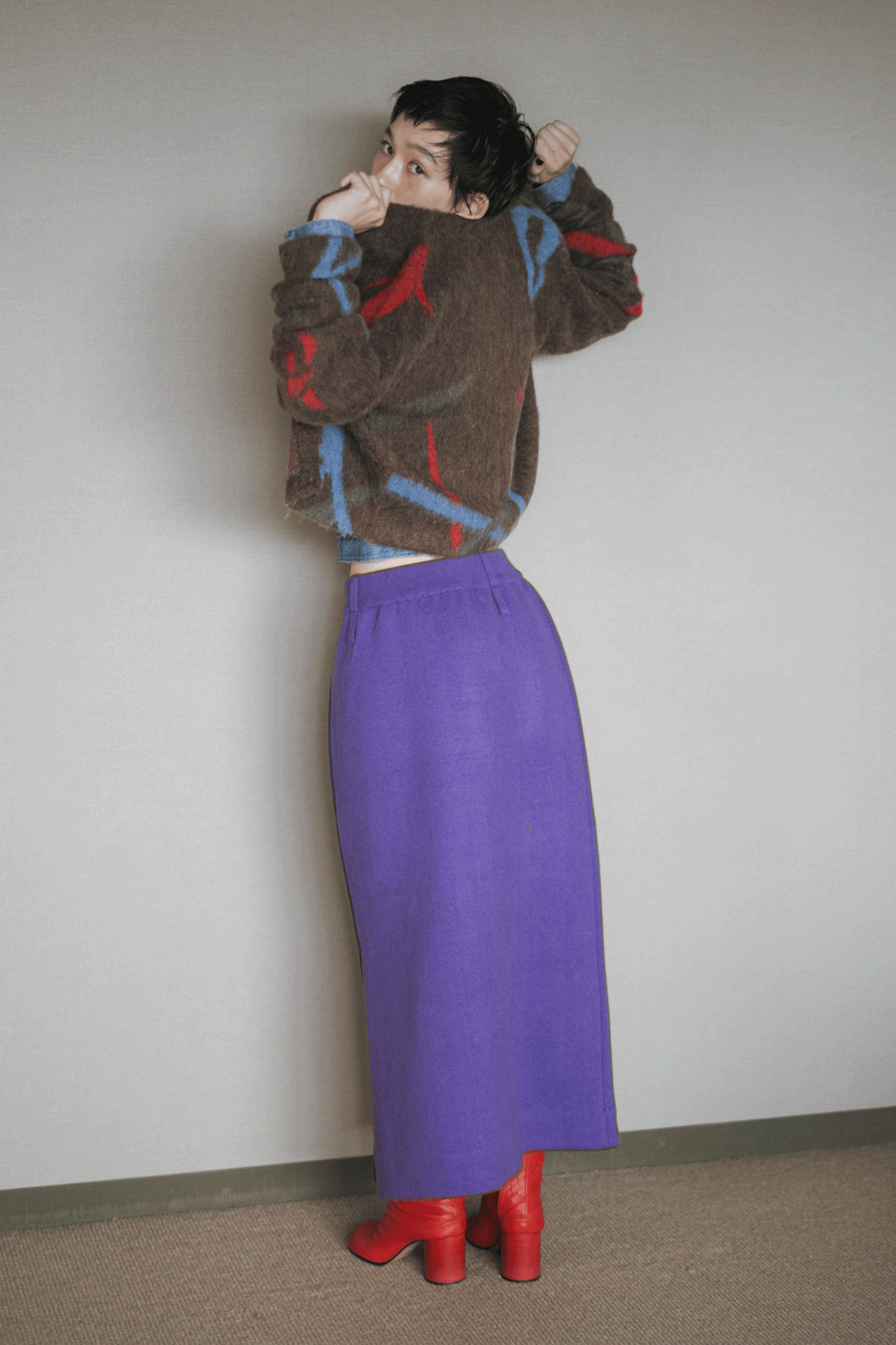 Klee Lacquard knit cardigan