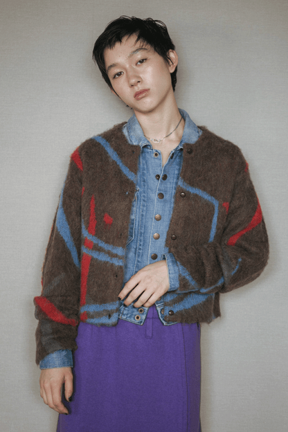 Klee Lacquard knit cardigan