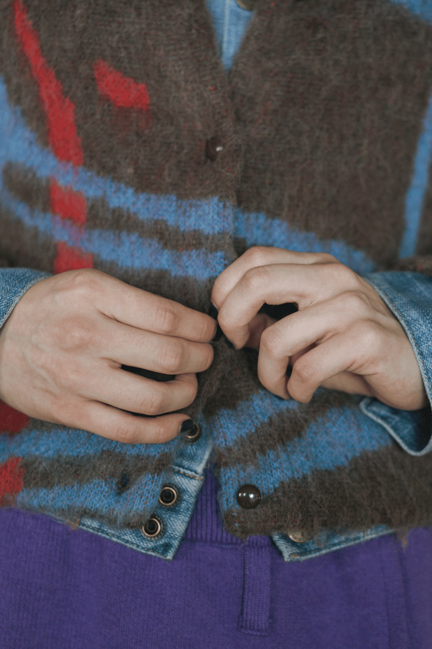 Klee Lacquard knit cardigan