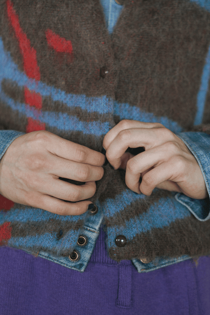 Klee Lacquard knit cardigan