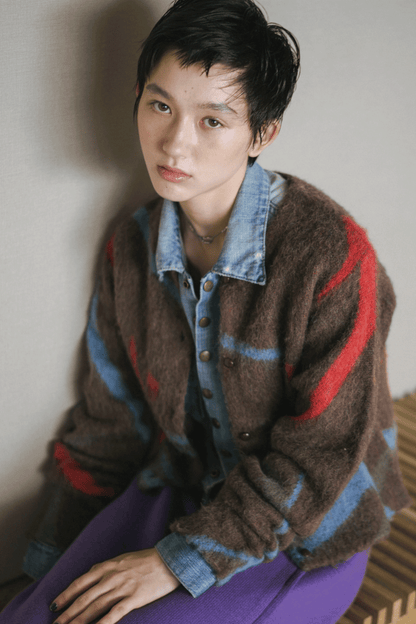 Klee Lacquard knit cardigan