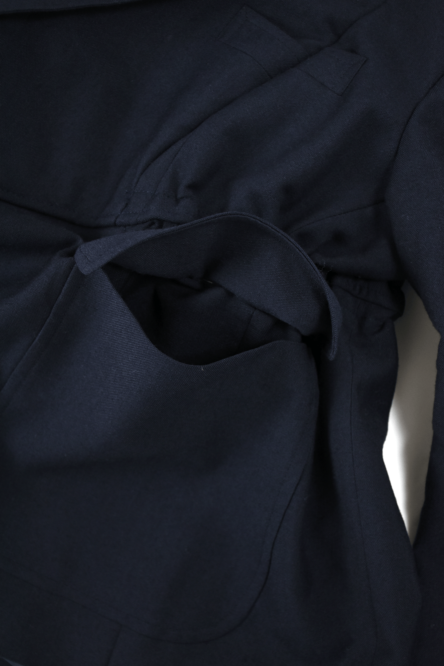 circa make v shape navy blazer jacket