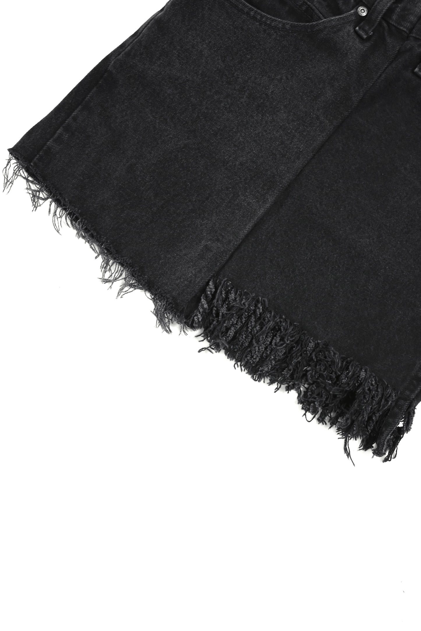 circa make cutback fringe denim mini skirt