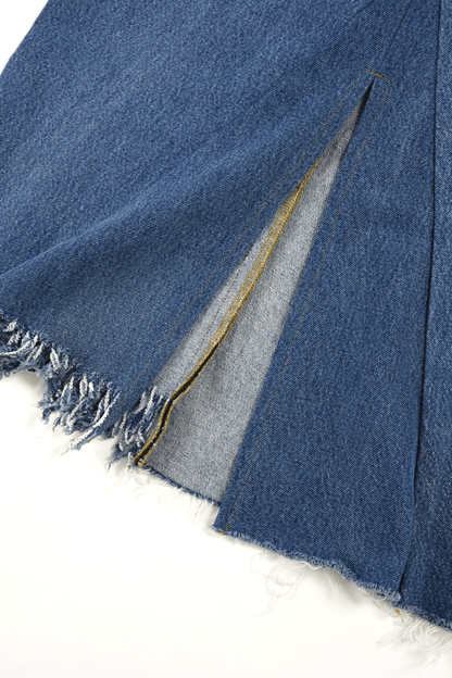 circa make long denim skirt