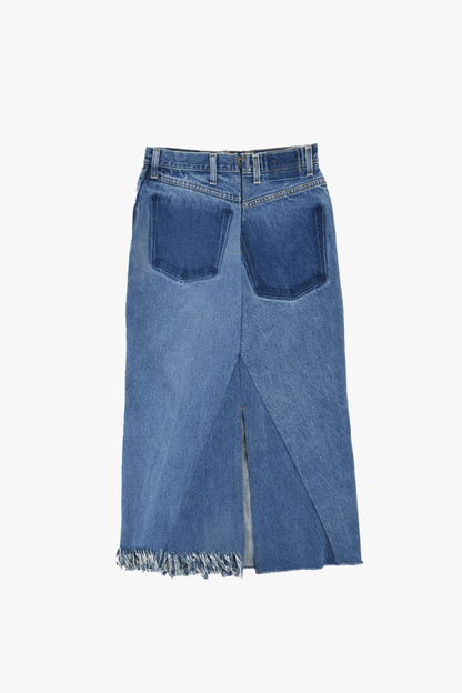 circa make long denim skirt