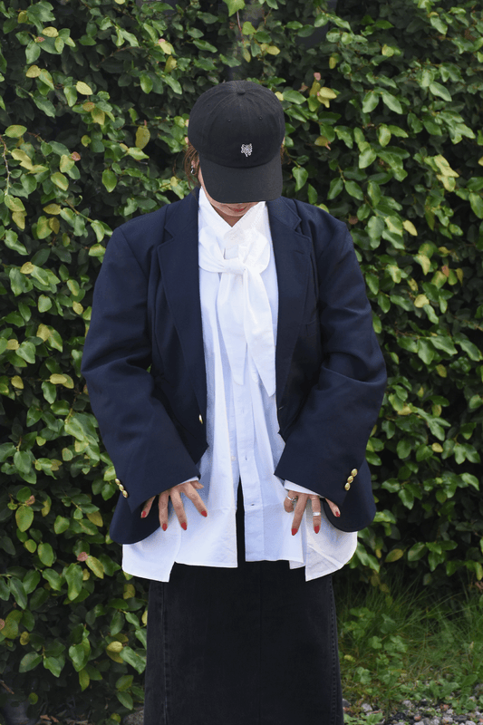 circa make v shape navy blazer jacket
