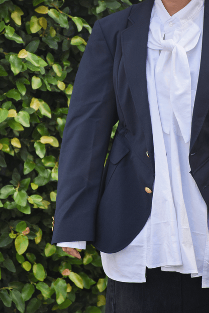 circa make v shape navy blazer jacket