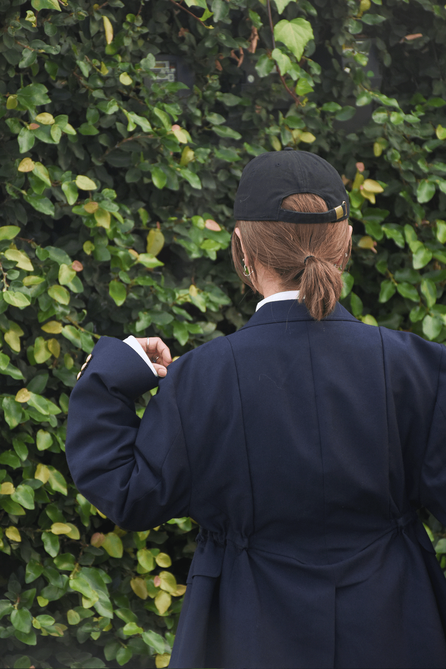 circa make v shape navy blazer jacket