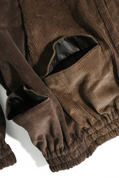 circa make mouton collor wide Corduroy blouson