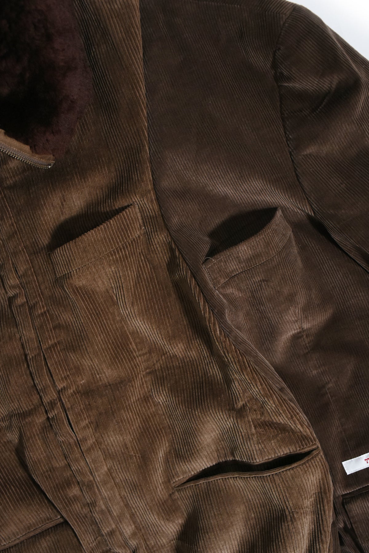 circa make mouton collor wide Corduroy blouson