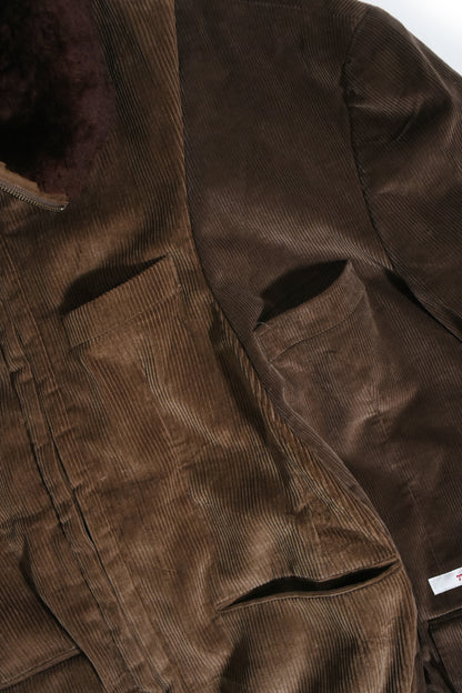 circa make mouton collor wide Corduroy blouson