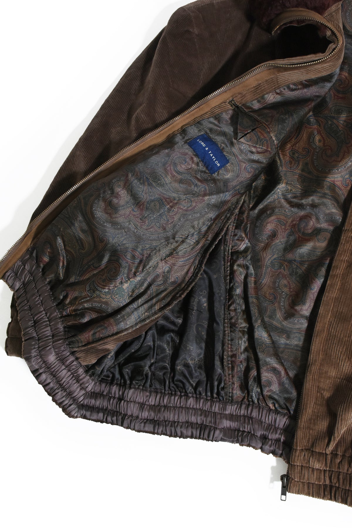 circa make mouton collor wide Corduroy blouson