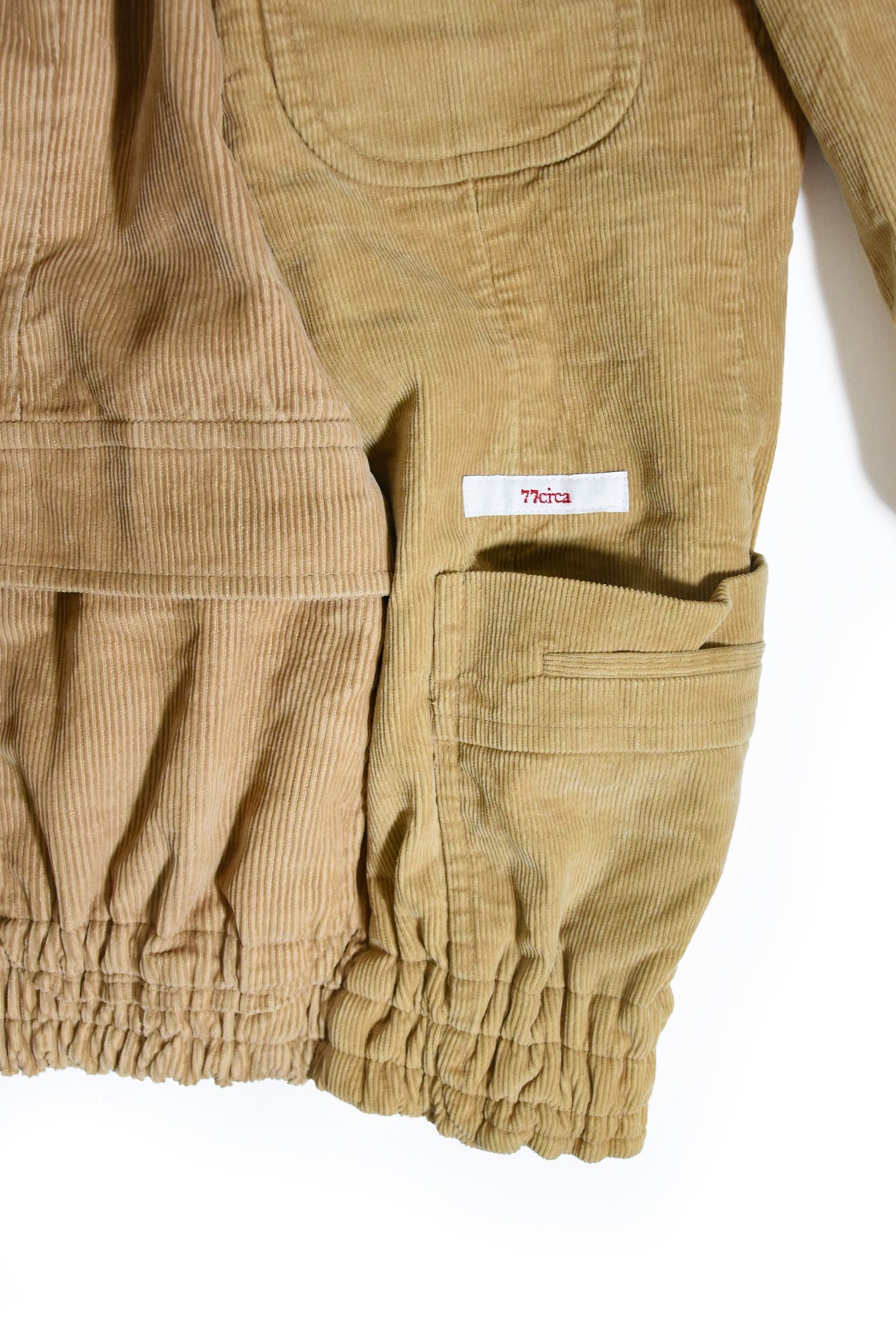 circa make mouton collor wide Corduroy blouson