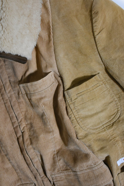 circa make mouton collor wide Corduroy blouson