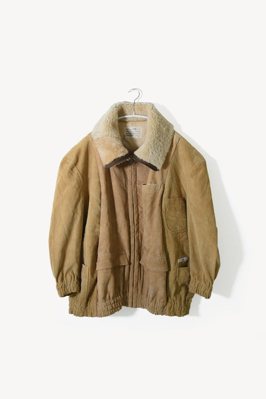 circa make mouton collor wide Corduroy blouson