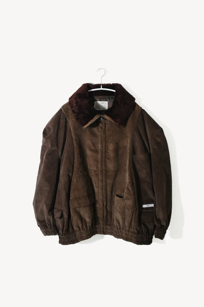 circa make mouton collor wide Corduroy blouson