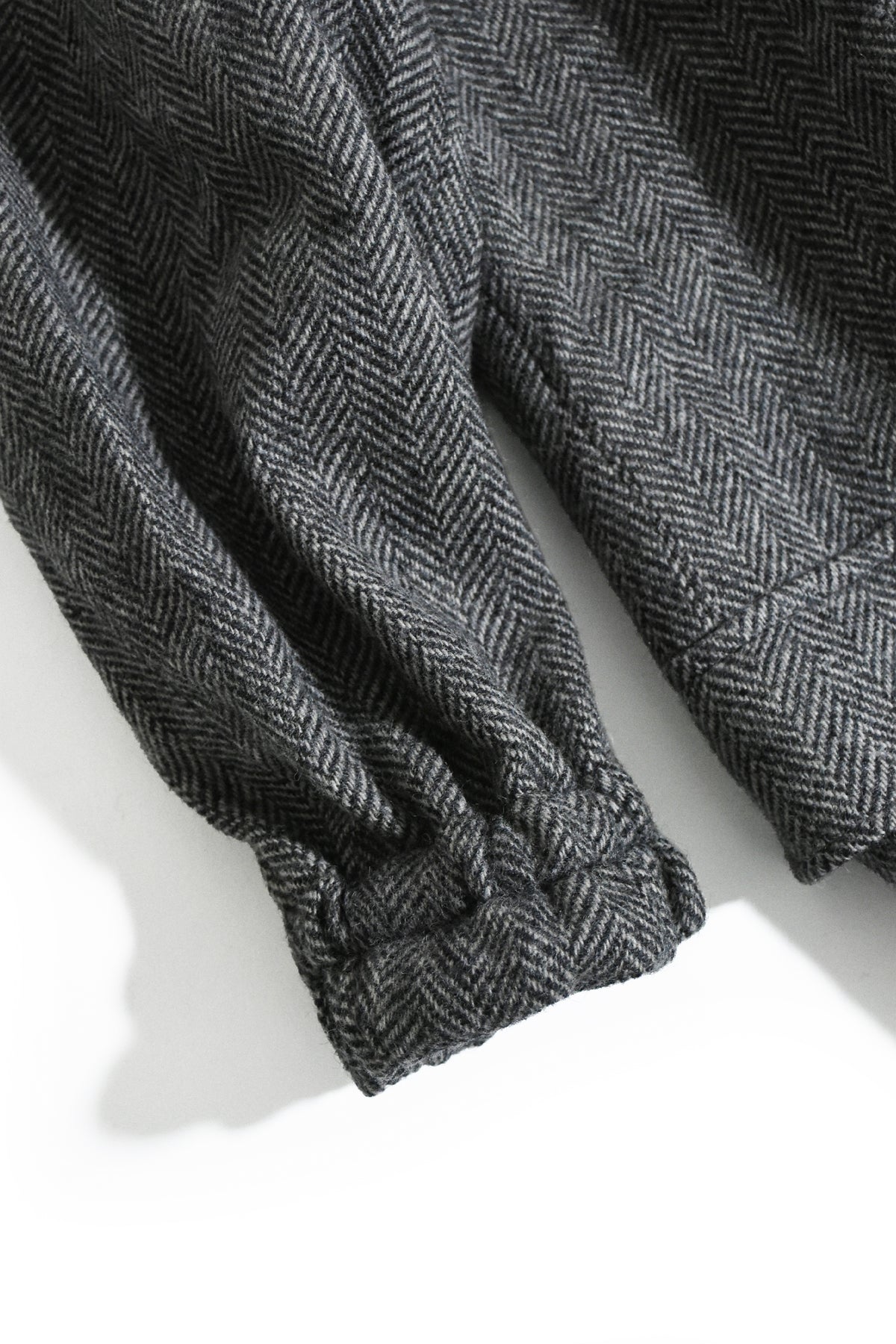 circa make mouton collor wide tweed blouson