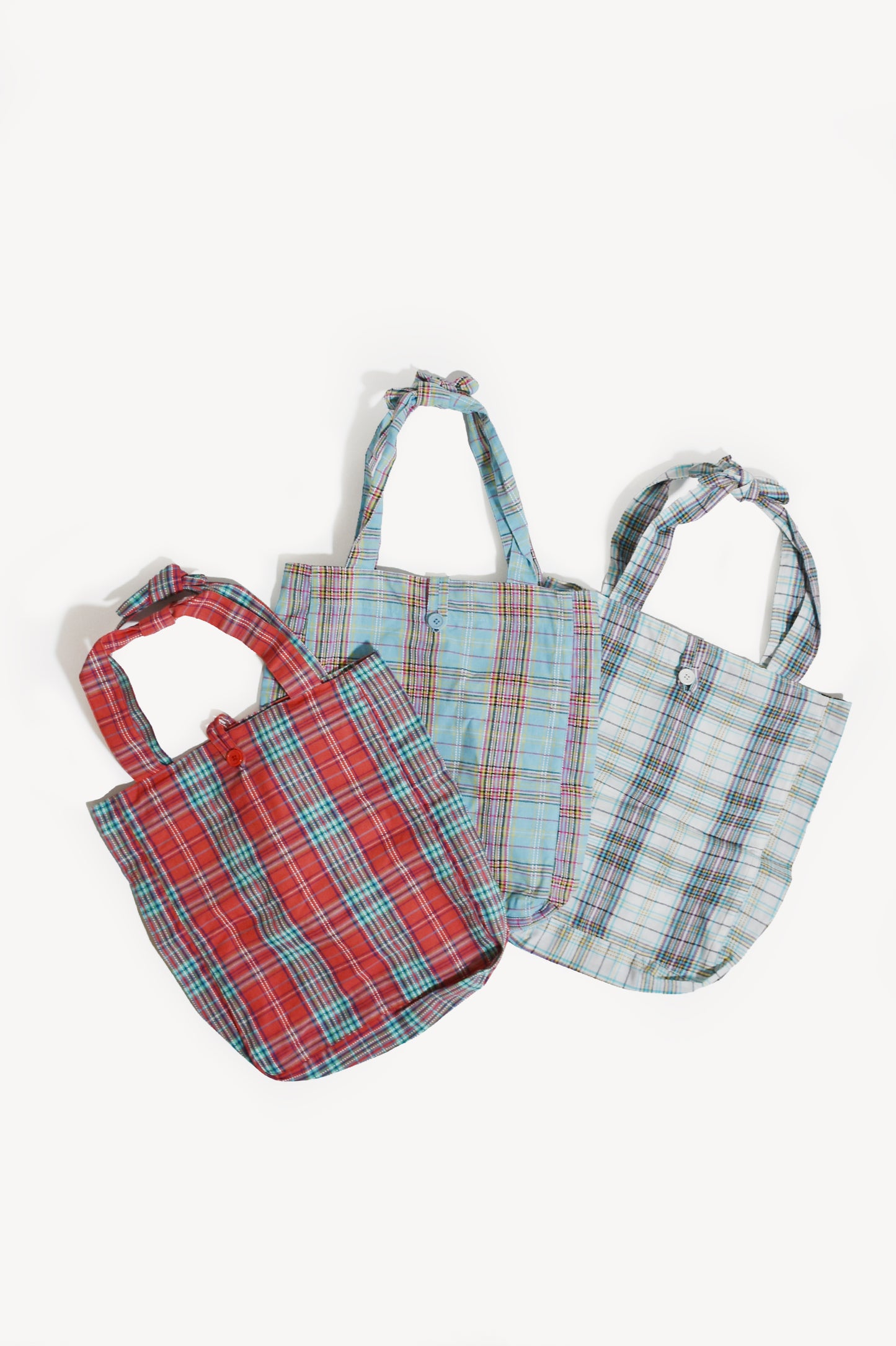 Plaid Beach Tote Bag