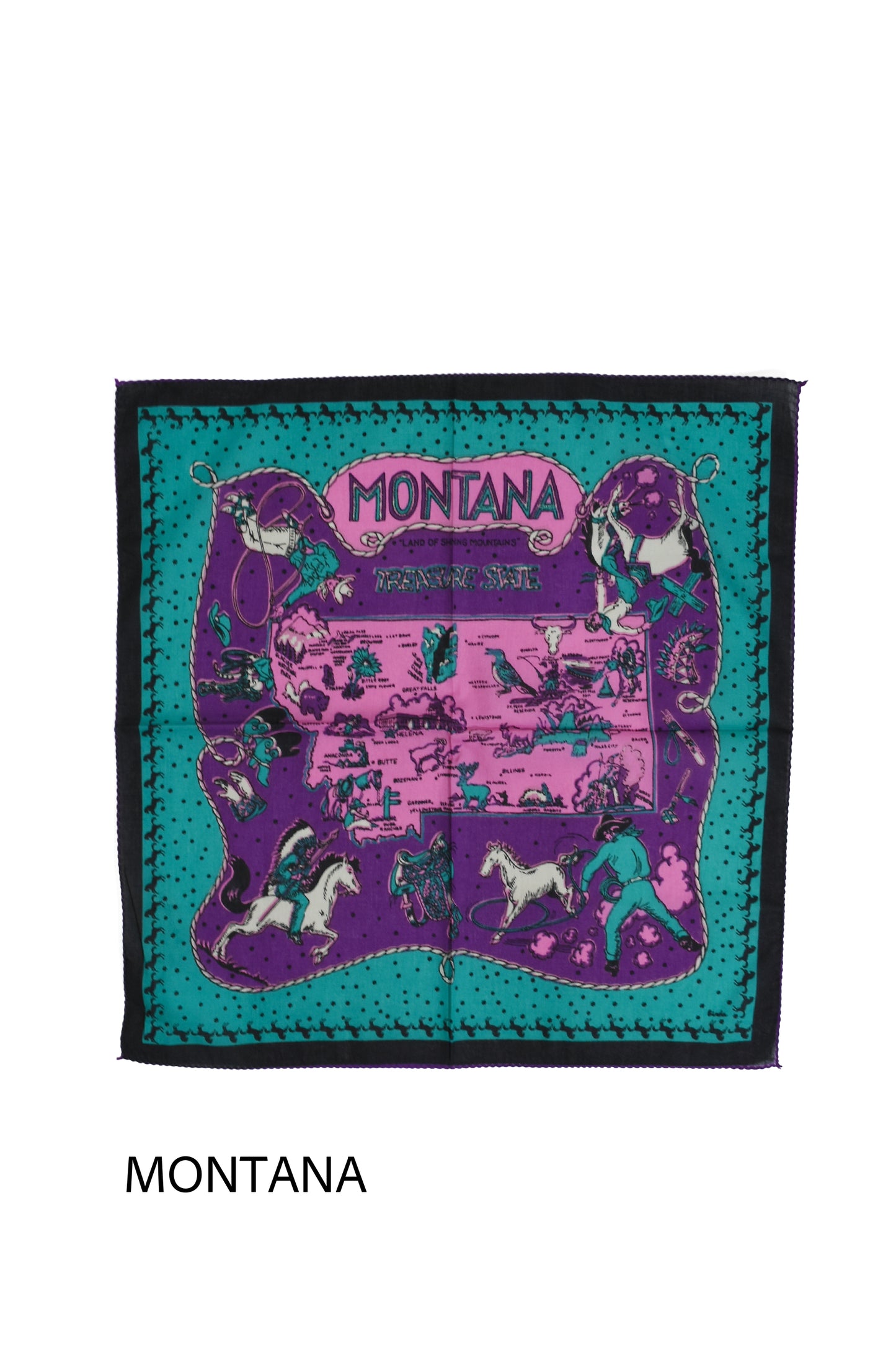 Map print bandana /48cm/9type