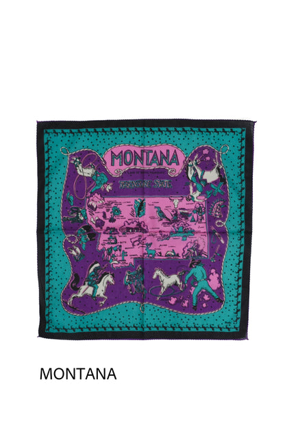 Map print bandana /48cm/9type