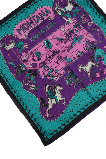 Map print bandana /48cm/9type