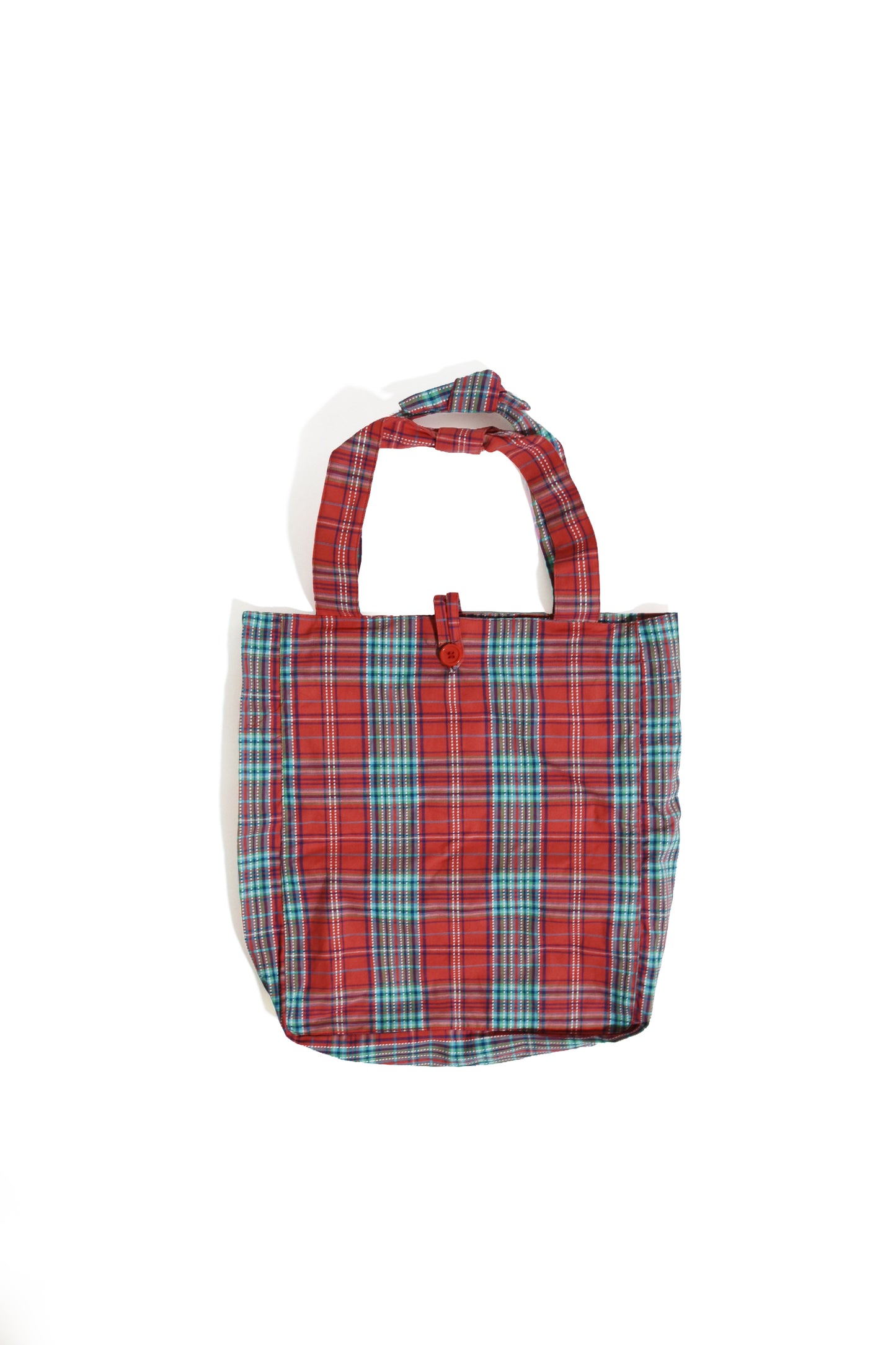 Plaid Beach Tote Bag