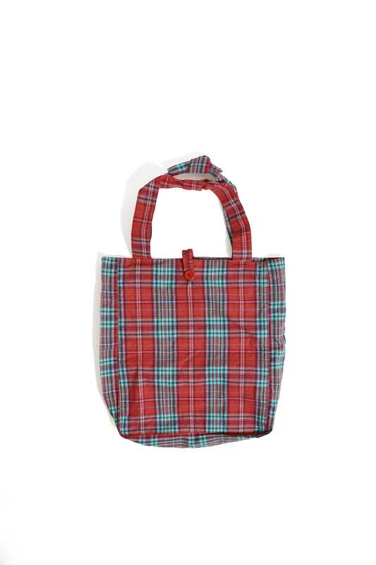 Plaid Beach Tote Bag /3color